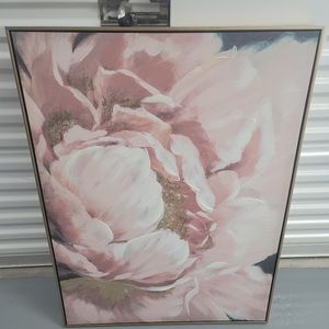 Beautiful pink and gold flower print